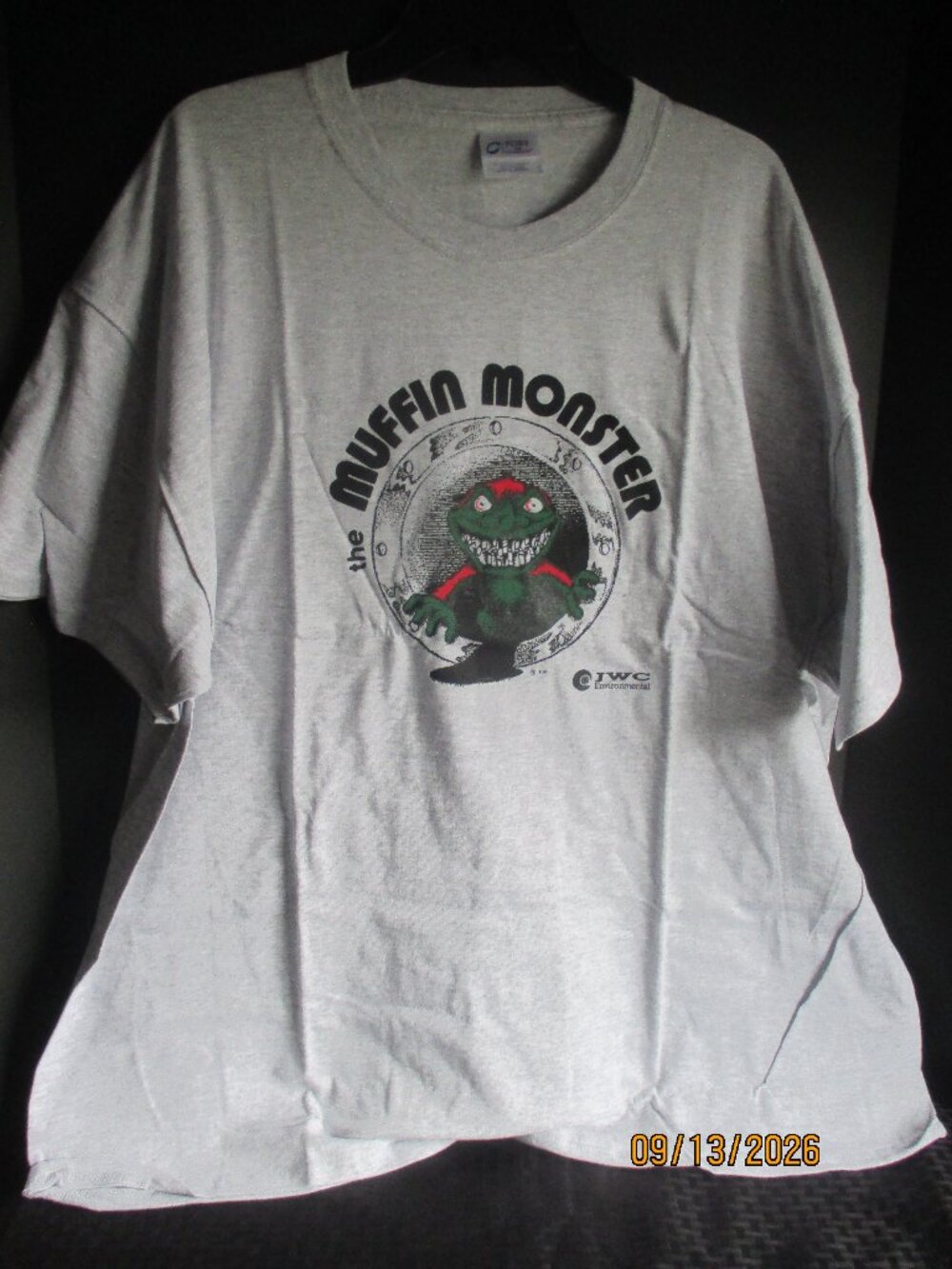 MUFFIN MONSTER TEE/3XL/GREY/LOGO BACK/NEW